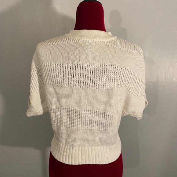 Worthington V-Neck Short Sleeve Cardigan Sweater Size L - Picture 4 of 9